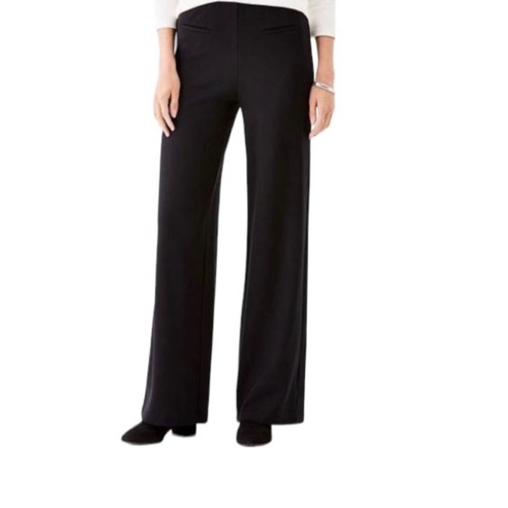 J. Jill Pants Ponte Knit Pants Full Leg black Large Business Casual NEW